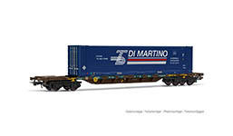 021-HR6576 - H0 - FS CEMAT, 4-achs. Containerwagen Sgnss, beladen mit 45 Container „Trenitalia, Ep. V-VI